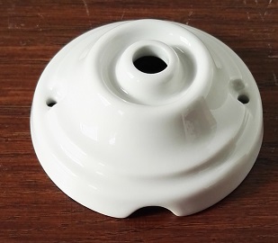 stropní krytka porcelánová hladká, průměr 8 a 10cm
