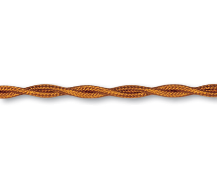 SK kabel točený, syntetické hedvábí, 3 x 0,75 mmq, bronz
