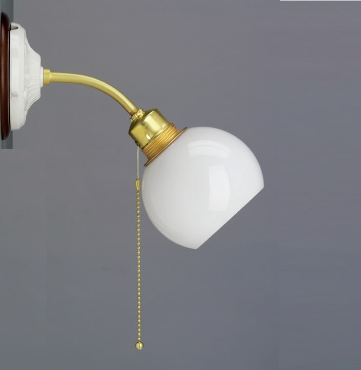 Skleněná nástěnná lampa, s vypínačem, Girasole