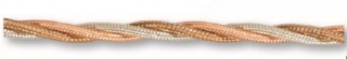 SK kabel točený, syntetické hedvábí, 3 x 0,75 mmq, zlatavá