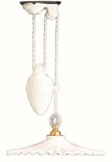 SK Porcelánová stahovací lampa vroubky, 18 a 28cm