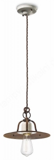 Rez antik, kovová závěsná lampa, průměr 25 cm