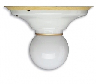 Skleněná stropní lampa, koupelna